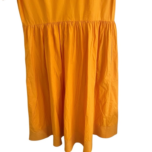 Oliphant Orange Shirt Dress in Tuki Marigold Medium Missing Belt - Picture 6 of 9